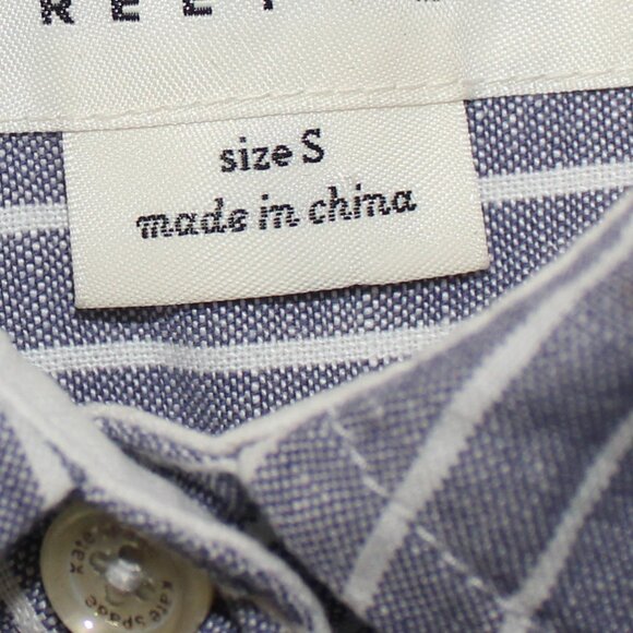 KATE SPADE BROOME STREET Linen Blend Stripe Romper Tie Waist SZ S - Picture 7 of 9